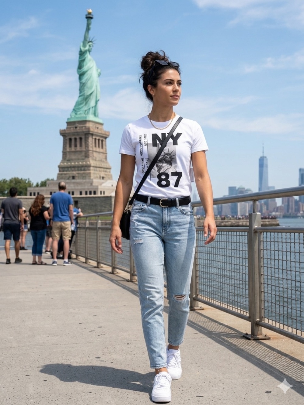 Aeropostale White NY Graphic Short Sleeve Tee